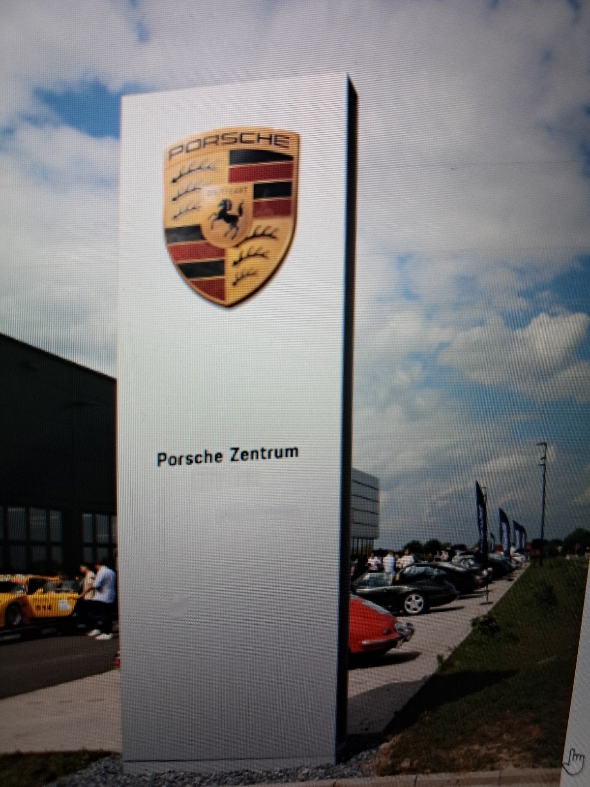 Originele Porsche reclame lichtbakplaat Oude Logo 122cm/92cm, Verzamelen, Ophalen, Eu, Eu, Lichtbak of (neon) lamp