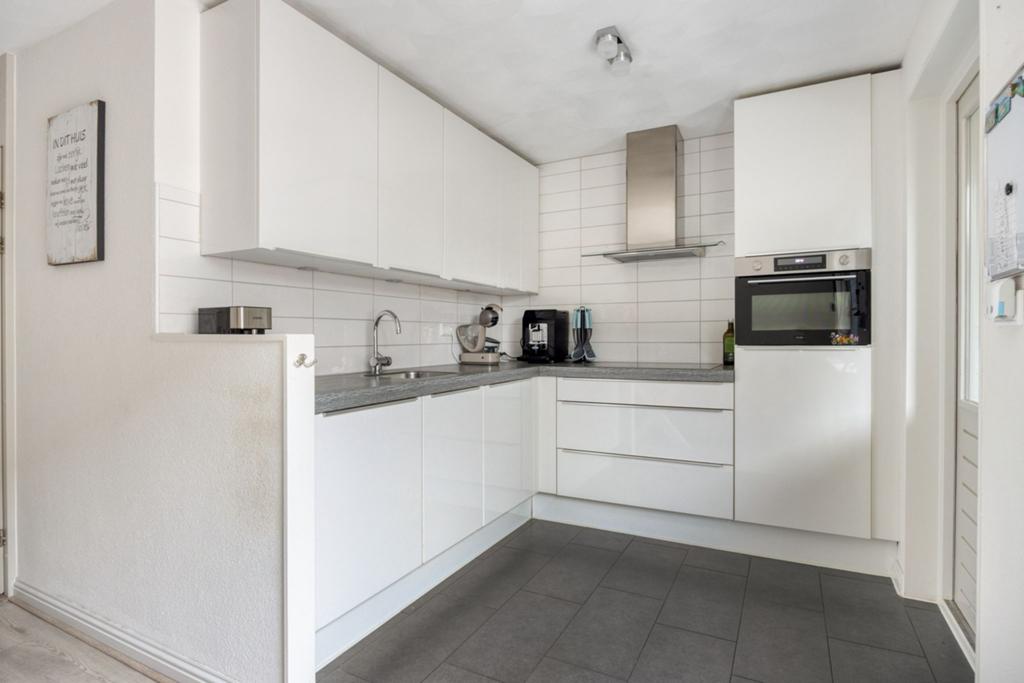 Nette keuken, Ophalen, Wit, Hoekkeuken, Hout