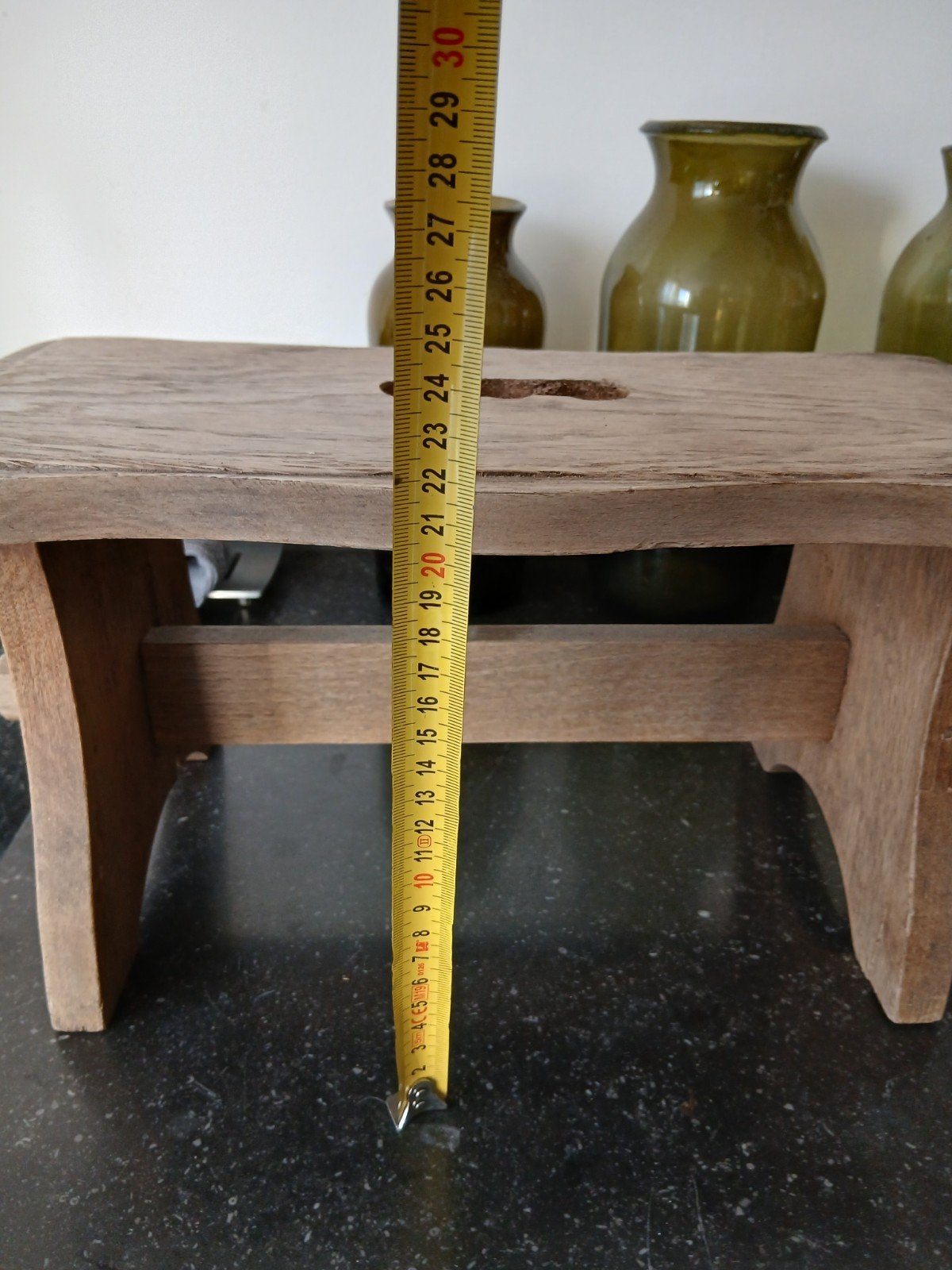 Oud masief houten kruikje vensterbak verhoging, Ophalen of Verzenden, Hout