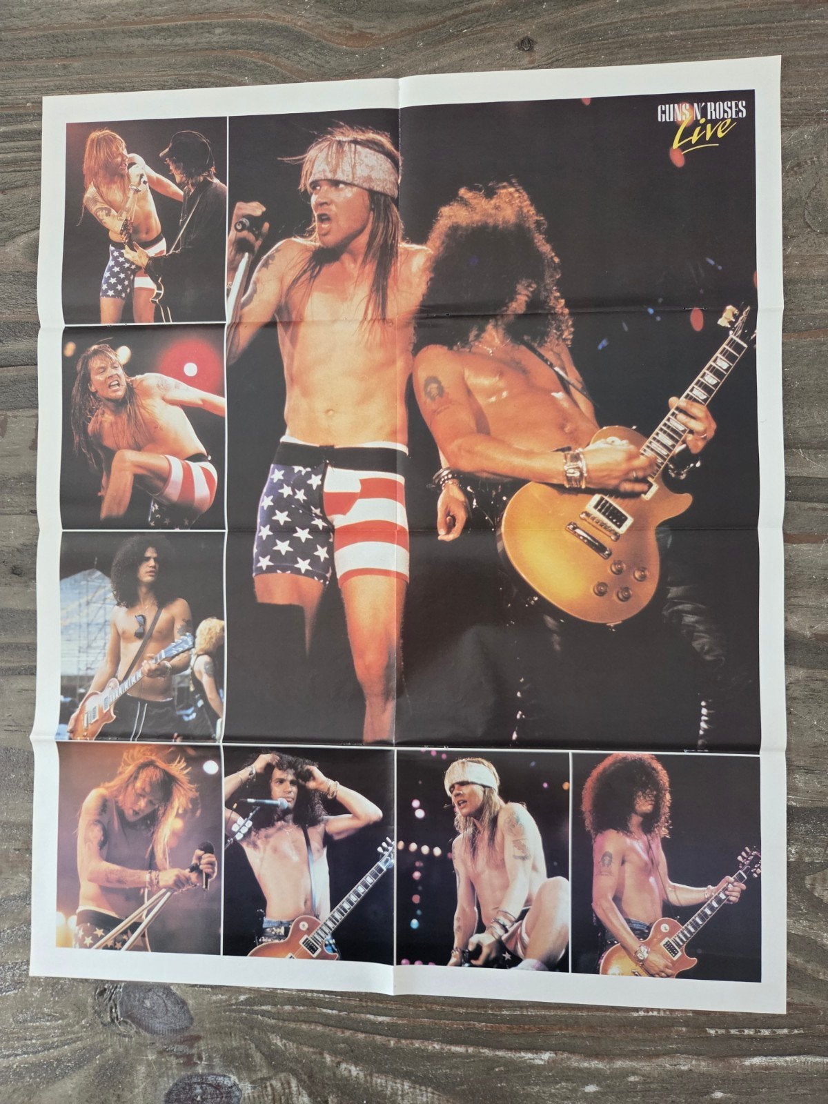 Guns N' Roses Live Poster, Ophalen of Verzenden, Zo goed als nieuw, A1 t/m A3, Muziek