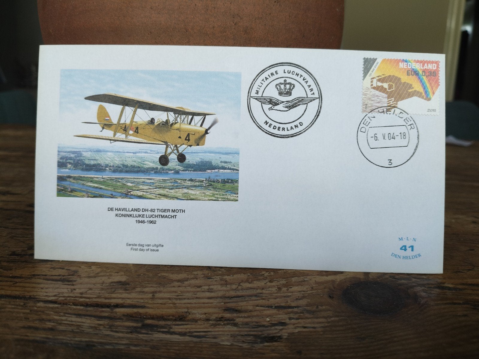 Eerste Dag Envelop De Havilland DH-82 Tiger Moth, Postzegels en Munten, Postzegels | Eerstedagenveloppen, Ophalen of Verzenden
