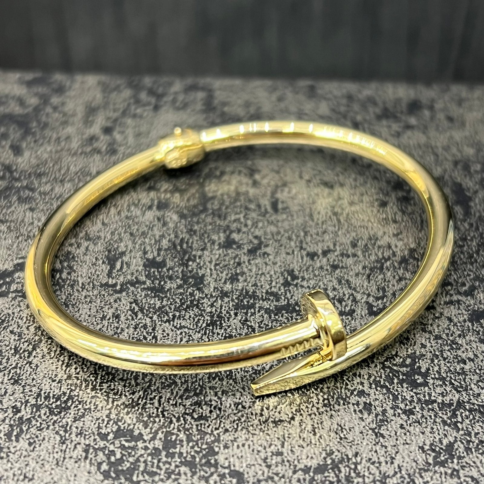 14 karaat gouden armband spijker model, Ophalen of Verzenden, Nieuw, Goud