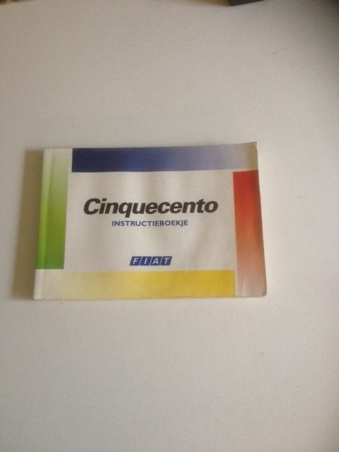Fiat Cinquecento Instructieboekje  1997   NL, Ophalen of Verzenden