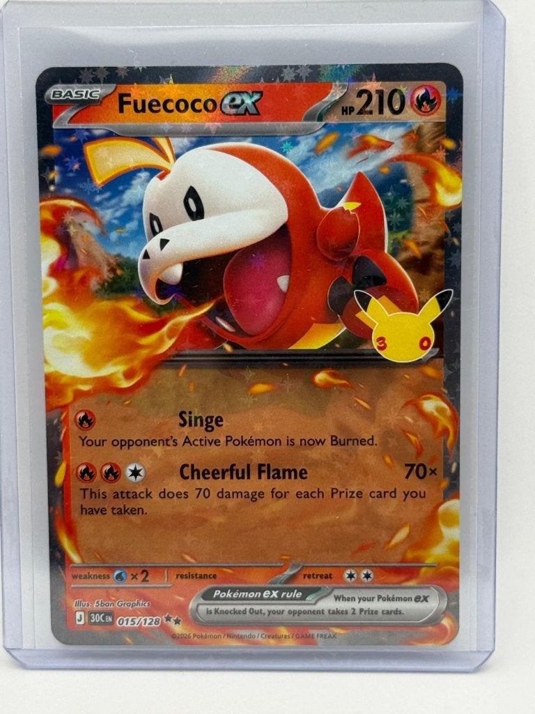Fuecoco ex #15 Pokemon 30th Celebration, Ophalen of Verzenden, Zo goed als nieuw