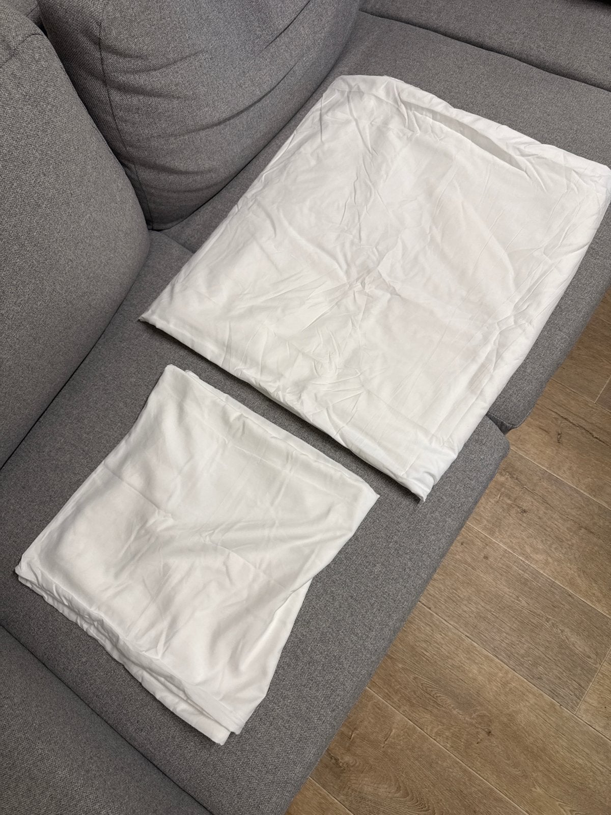 Nieuw wit dekbedovertrek 240x220 met 2 kussenslopen, Huis en Inrichting, Slaapkamer | Beddengoed, Lits-jumeaux, Wit, Dekbedovertrek