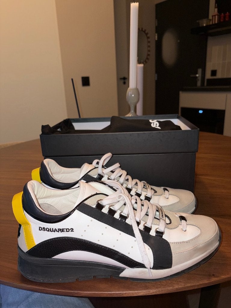 Dsquared2 Lace-Up Low Top Sneakers - Maat 46, Dsquared2, Wit, Ophalen of Verzenden, Sneakers of Gympen