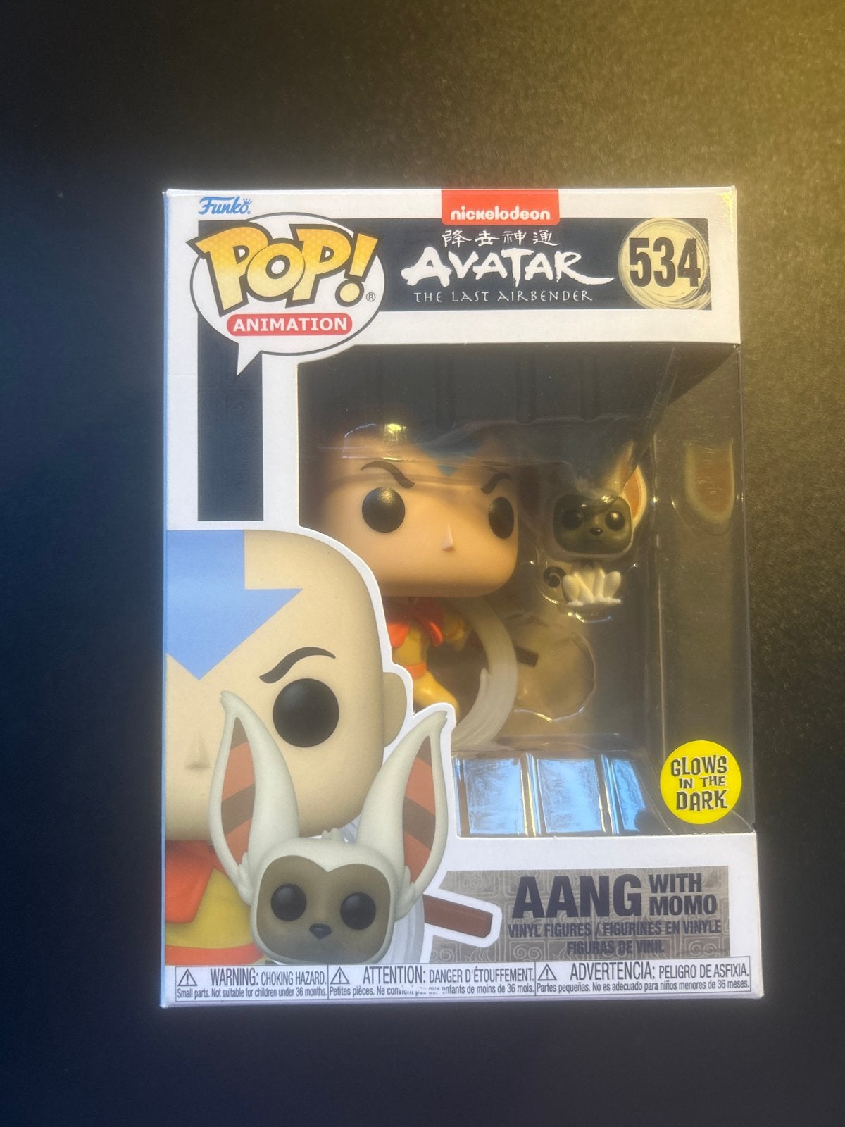 Funko Pop! Avatar Aang met Momo #534 (Glows in the Dark), Verzamelen, Ophalen of Verzenden, Nieuw