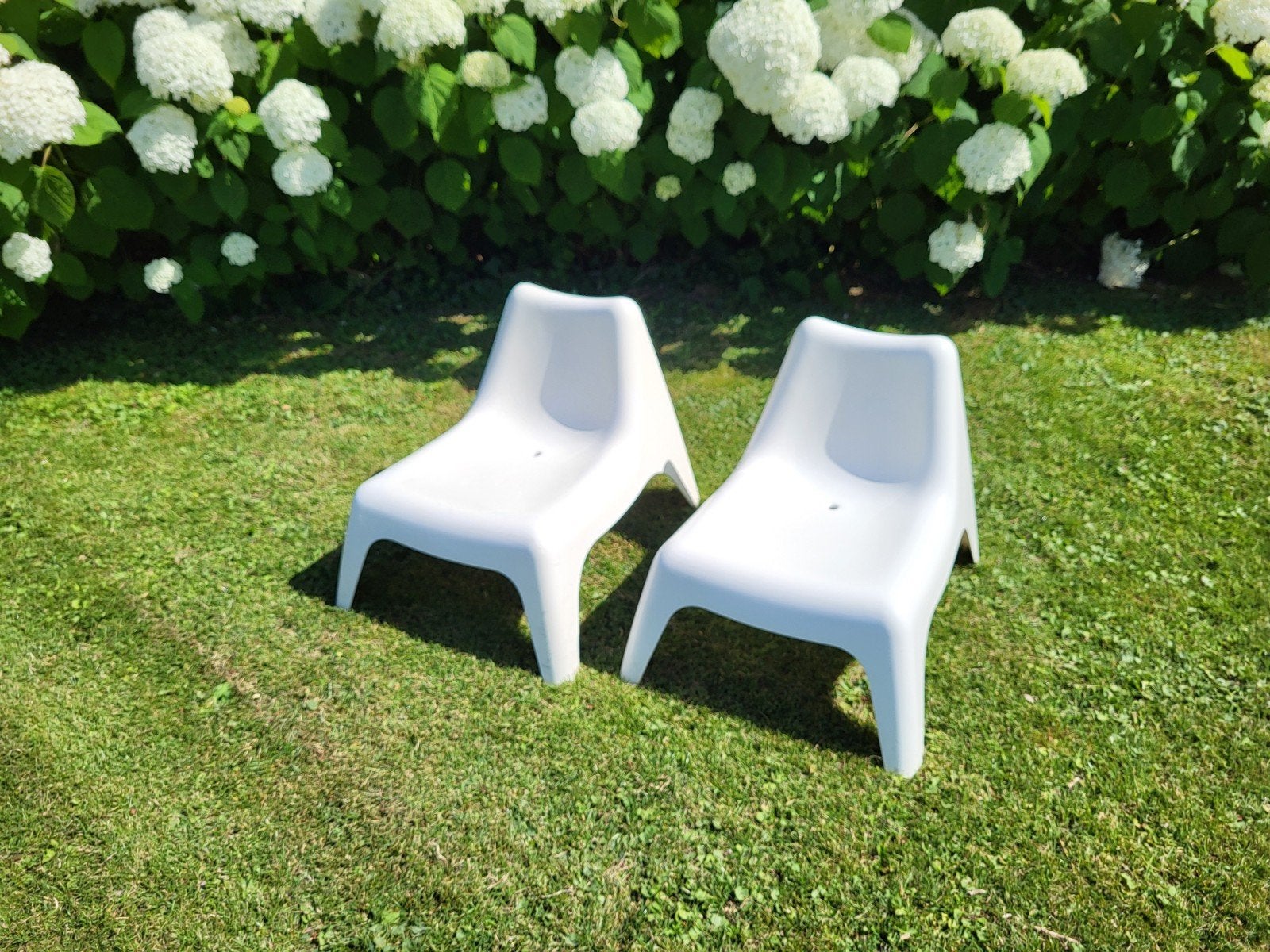 2x IKEA Bunso kinderstoelen, Tuin en Terras, Tuinsets en Loungesets, Ophalen, Gebruikt, 2 zitplaatsen