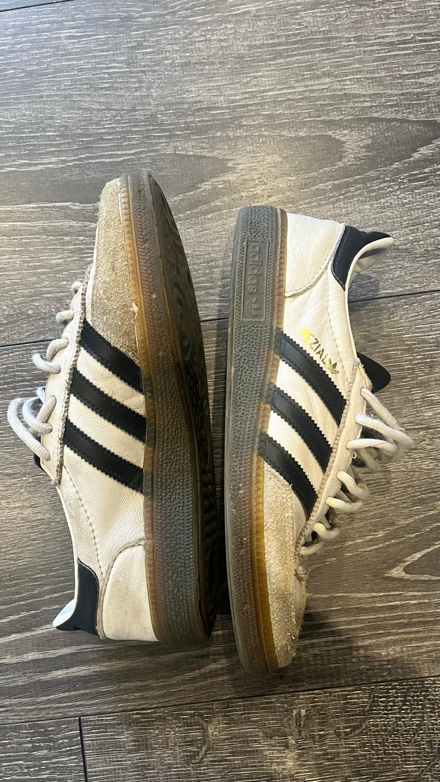 Adidas Spezial sneakers maat 40 - zwart/wit (gedragen), Zwart, Ophalen of Verzenden, Sneakers of Gympen, Gedragen