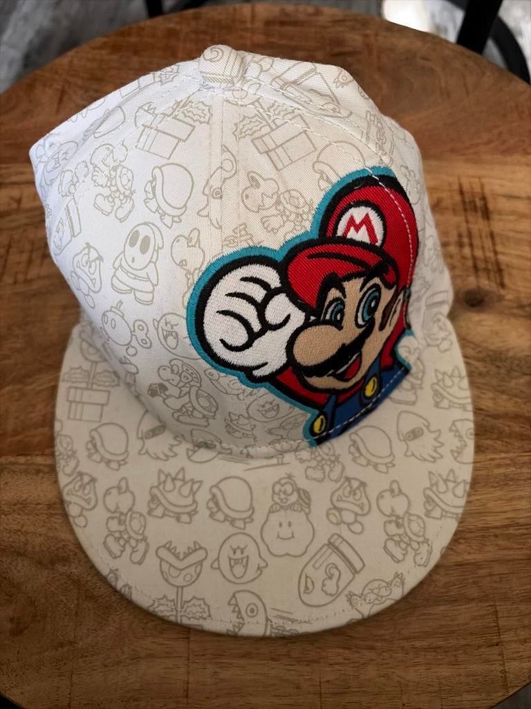 Super Mario Bros. Pet - Wit met Blauw, Ophalen, Zo goed als nieuw, Pet
