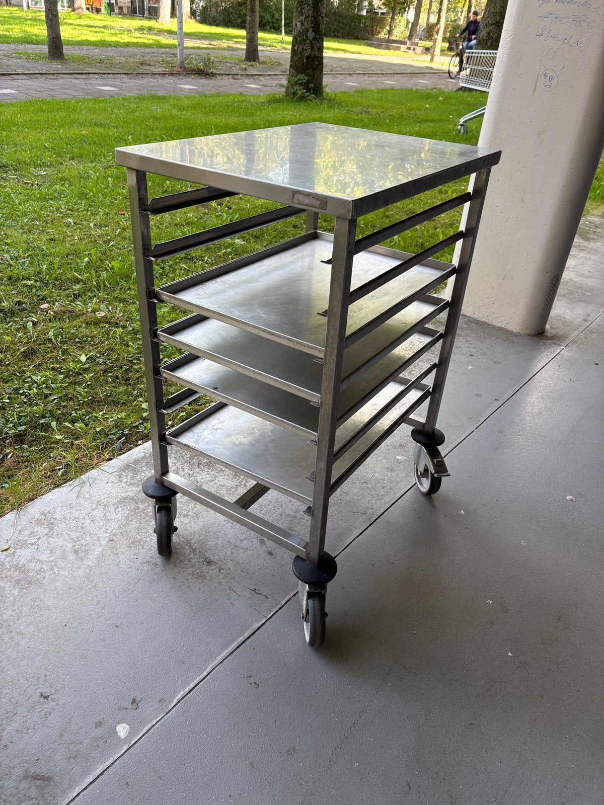 Rvs trolley bakkerij, 100 liter of meer, Ophalen, Zo goed als nieuw, Transportkar