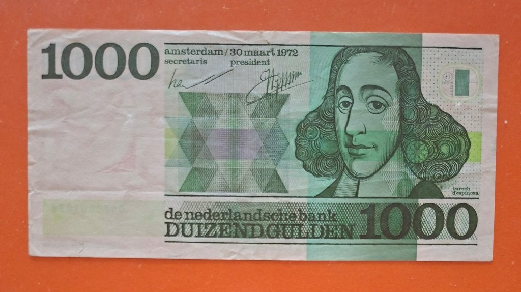 Bankbiljet 1000 gulden 1972 Spinoza, cat. PL128.c, Verzenden, 1000 gulden, Los biljet