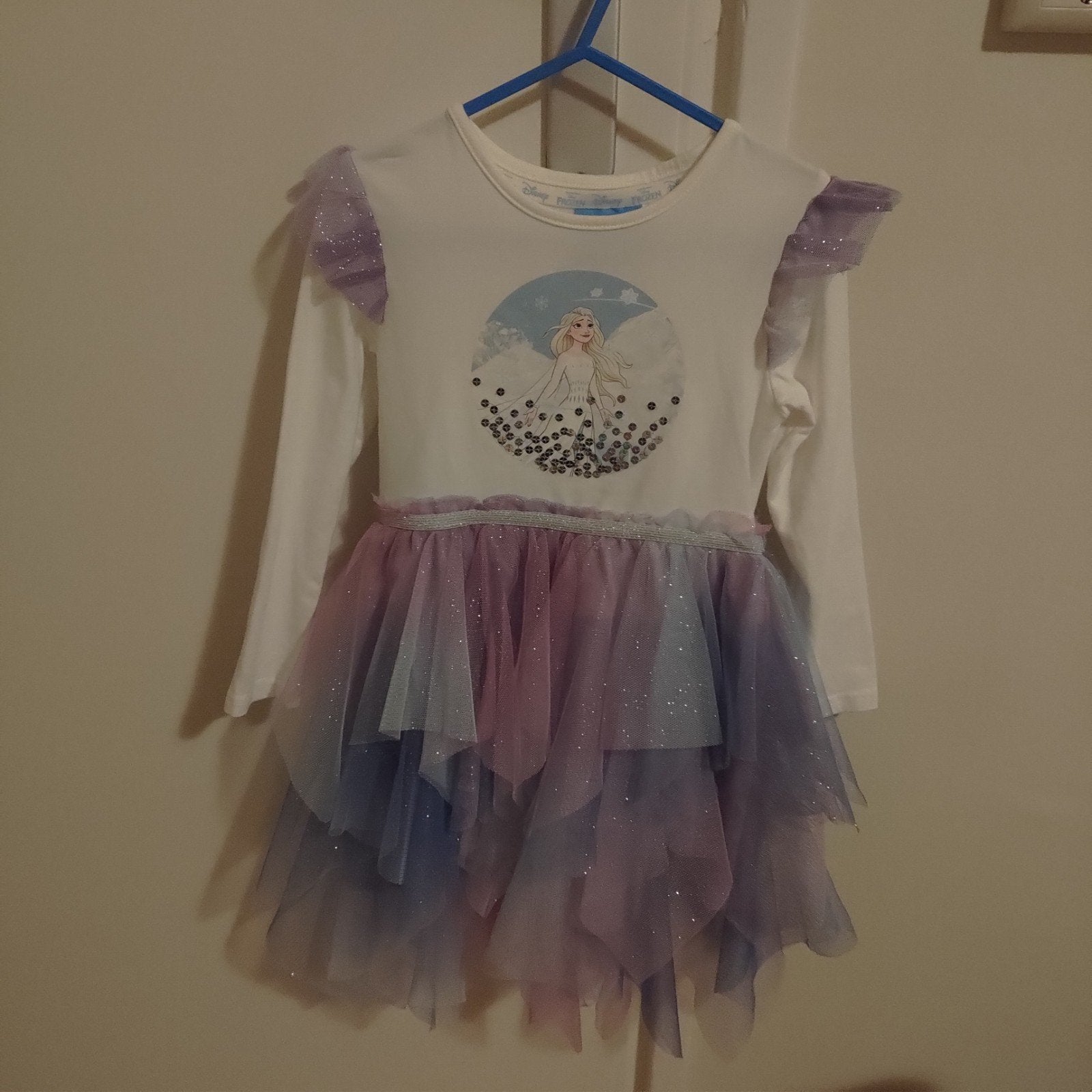 Disney Frozen Elsa jurk 3-4 jaar (104 cm), Disney Frozen, Meisje, Ophalen of Verzenden, Zo goed als nieuw