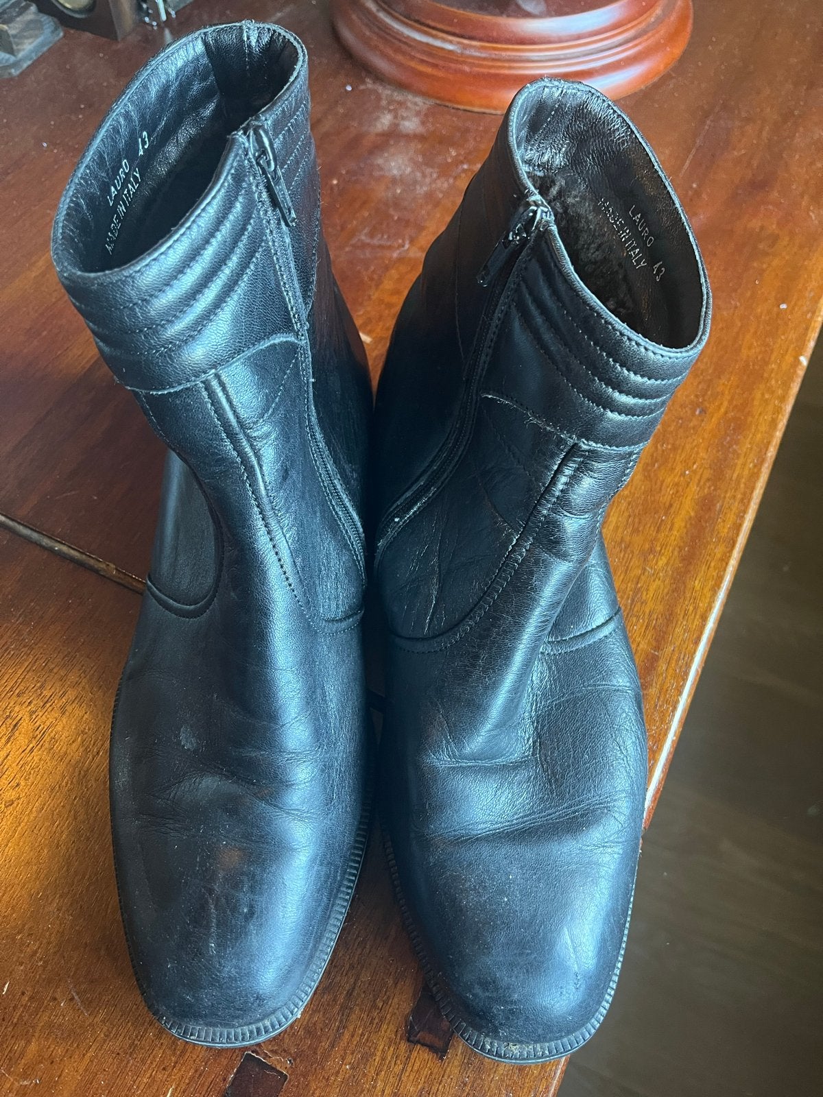 Bally Lauro Leren Boots Maat 43 Zwart - Made in Italy, Zwart, Boots, Ophalen of Verzenden, Gedragen
