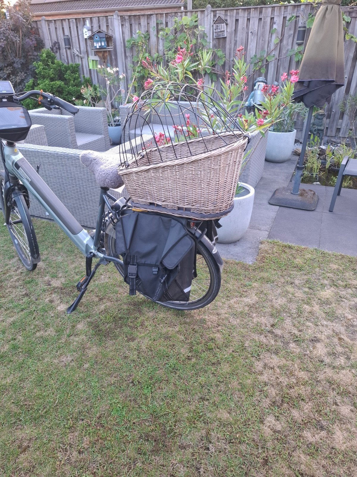 Fietsmand met rek - ideaal voor huisdieren en boodschappen, Ophalen, Onbekend, Stuurbevestiging, Zo goed als nieuw