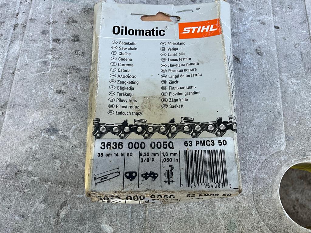 2 Gebruikte Stihl Zaagkettingen - Redelijk Scherp, Ophalen of Verzenden, Gebruikt, Kettingzaag