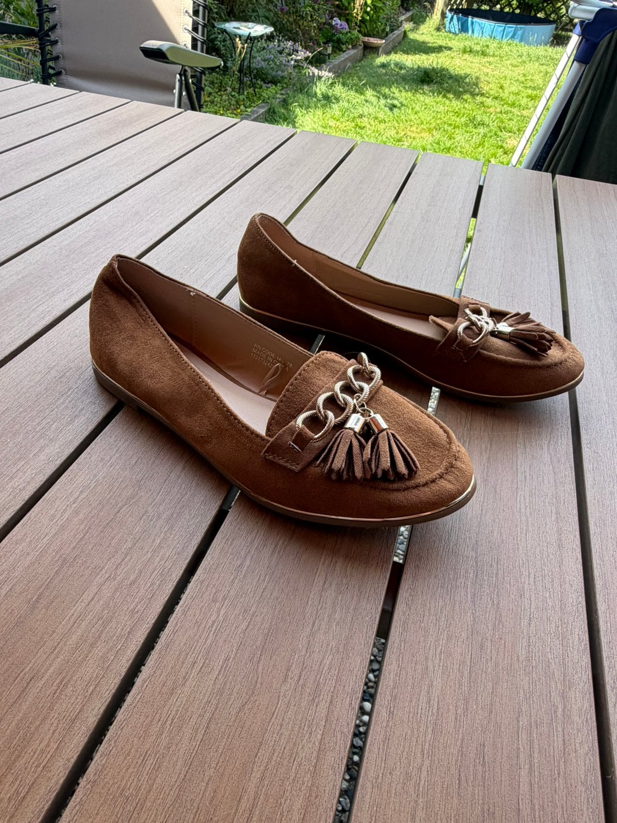 Bruine ballerina's, Ophalen of Verzenden, Zo goed als nieuw, Bruin