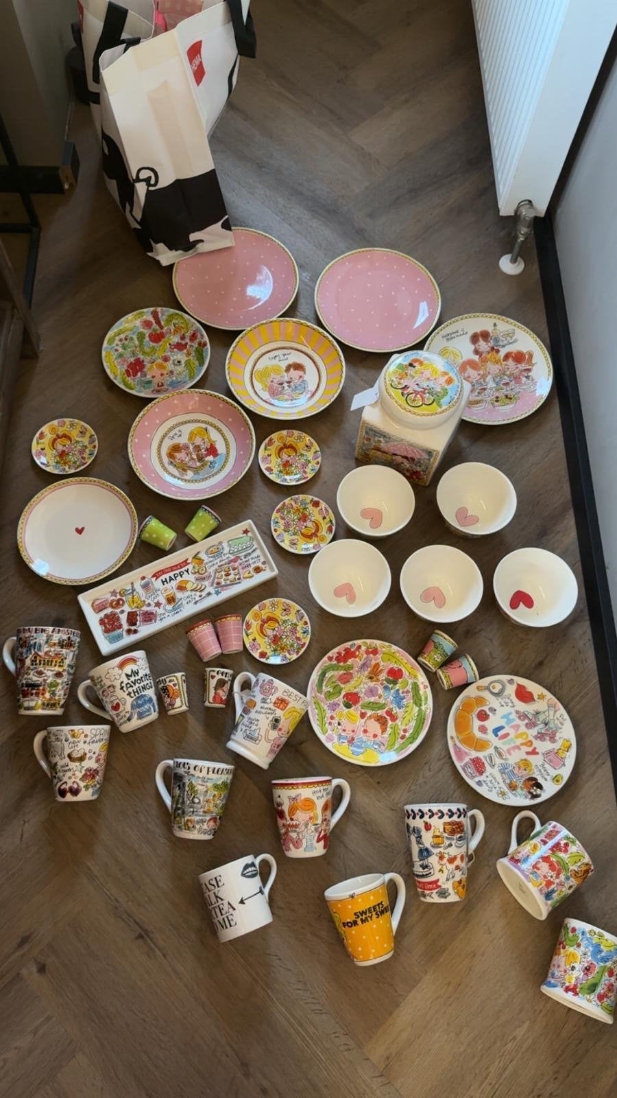 Grote collectie Blond Amsterdam servies, Ophalen, Gebruikt, Keramiek, Bord(en)