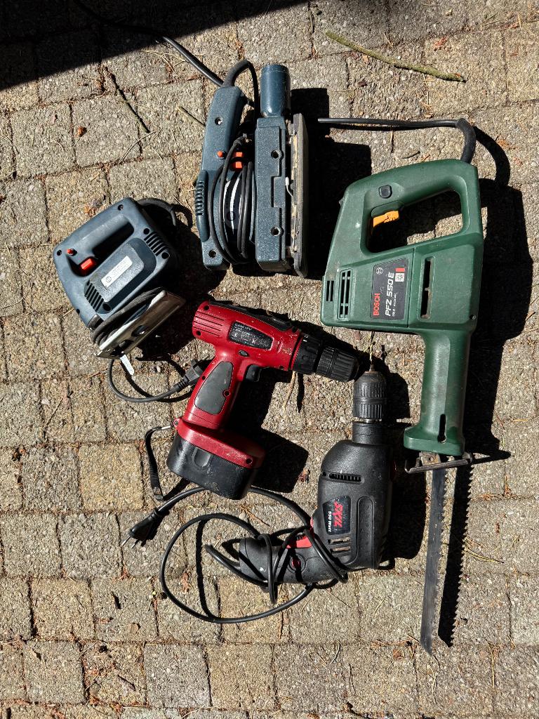 Divers elektries gereedschap, Ophalen, Gebruikt