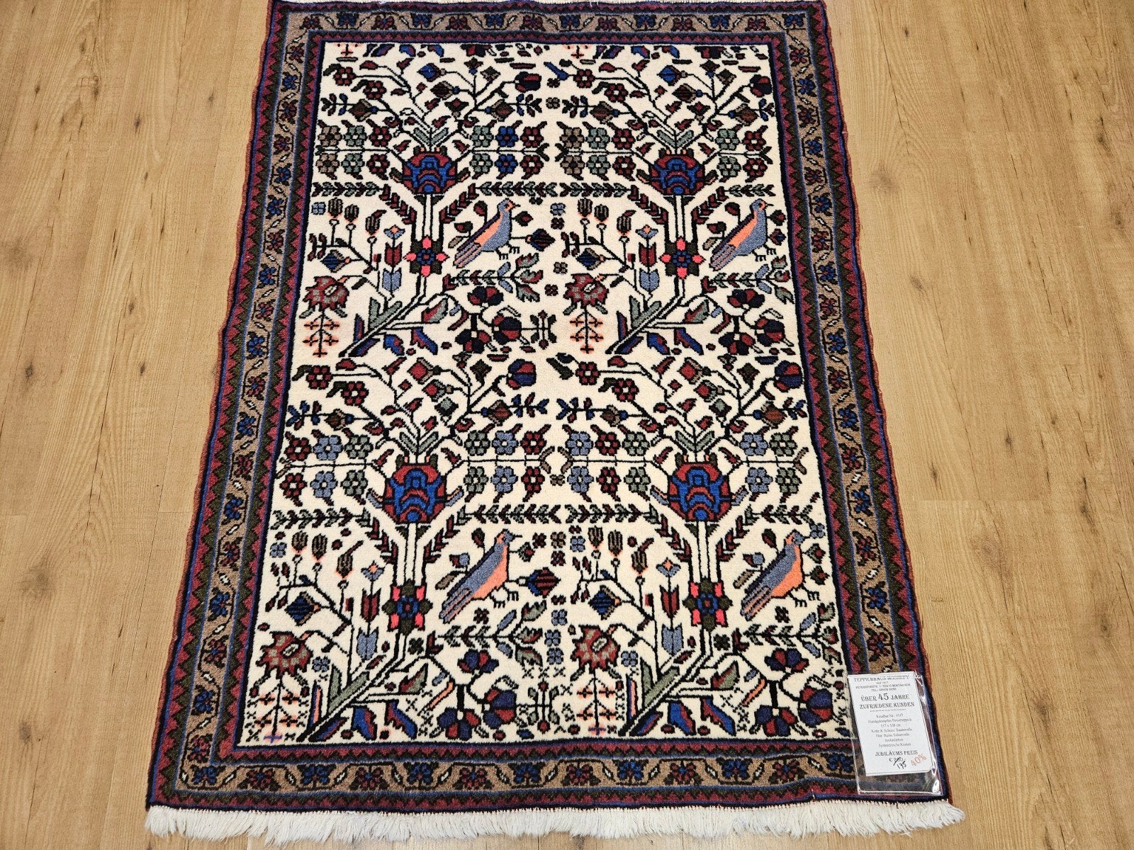 Handgeknoopt perzisch tapijt rudbar, geknoopt in iran. Nieuw, Info@SlatsAntiek.nl, Tweedehands, Tweedehands, 100 tot 150 cm