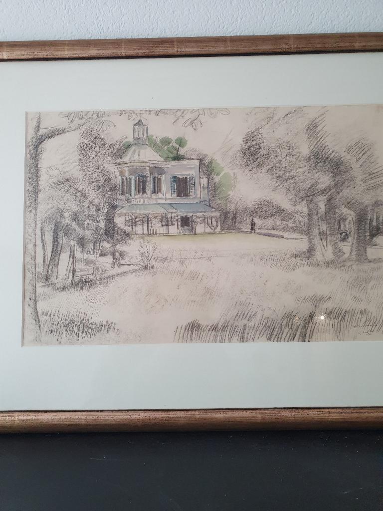 Tekening/Aquarel K. Andres 1941 - Ockenburgh, Antiek en Kunst, Kunst | Schilderijen | Klassiek, Ophalen