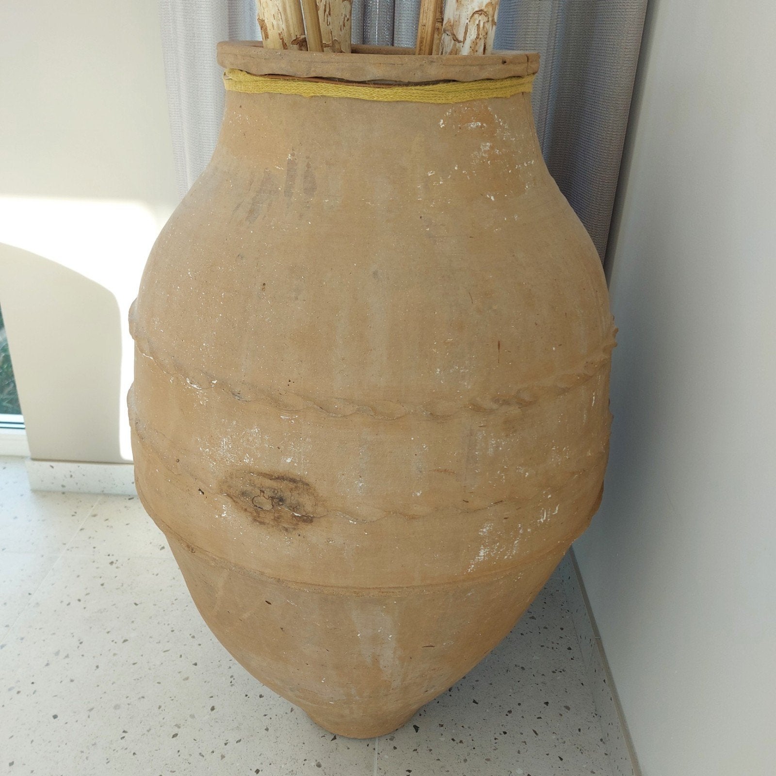 Grote terracotta olijfkruik of olijfpot, 90 cm hoog, Ophalen