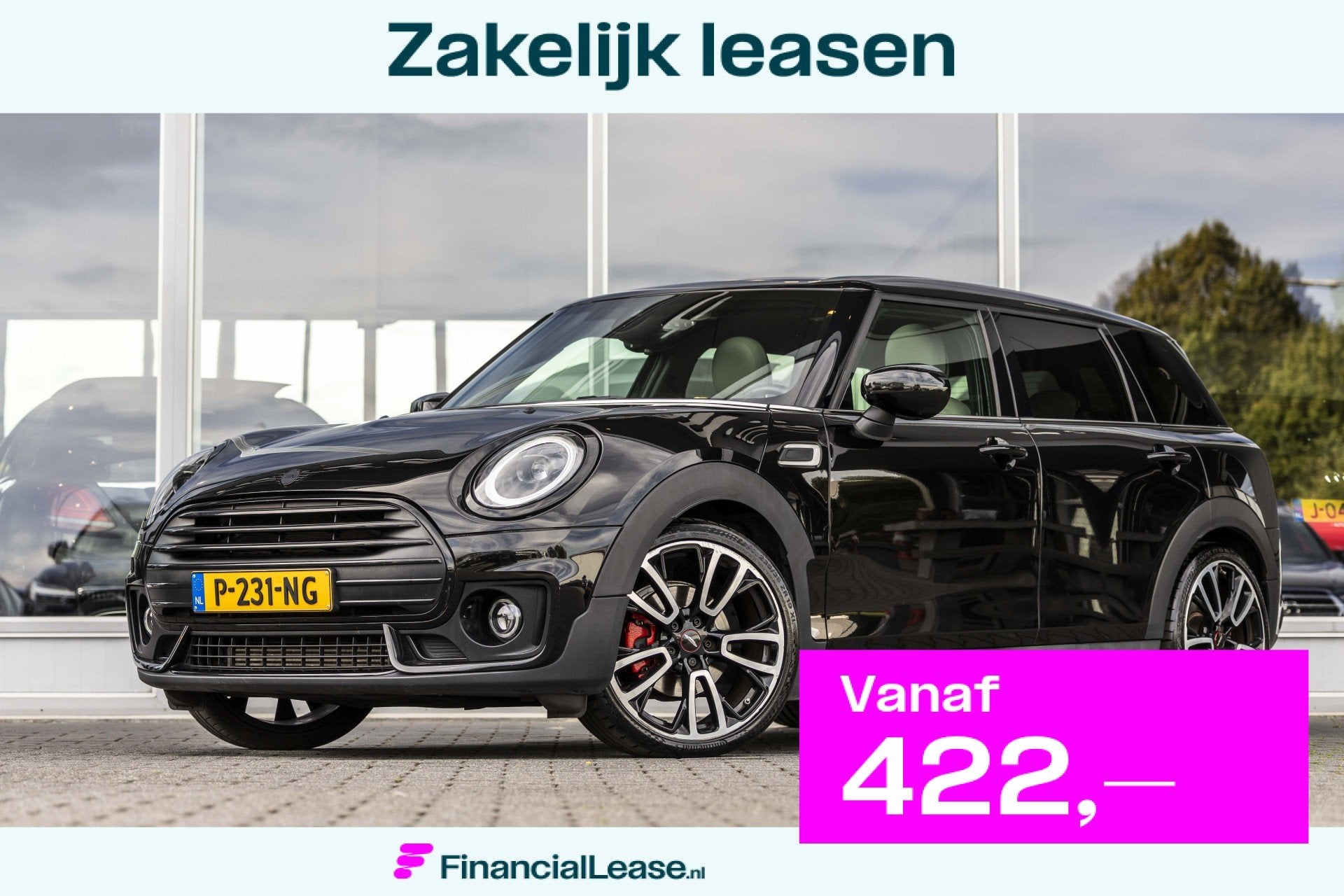 MINI Clubman 1.5 Cooper John Cooper Works | Pano | 19" | Cam, 12 maanden, 136 pk, Gebruikt, Zwart