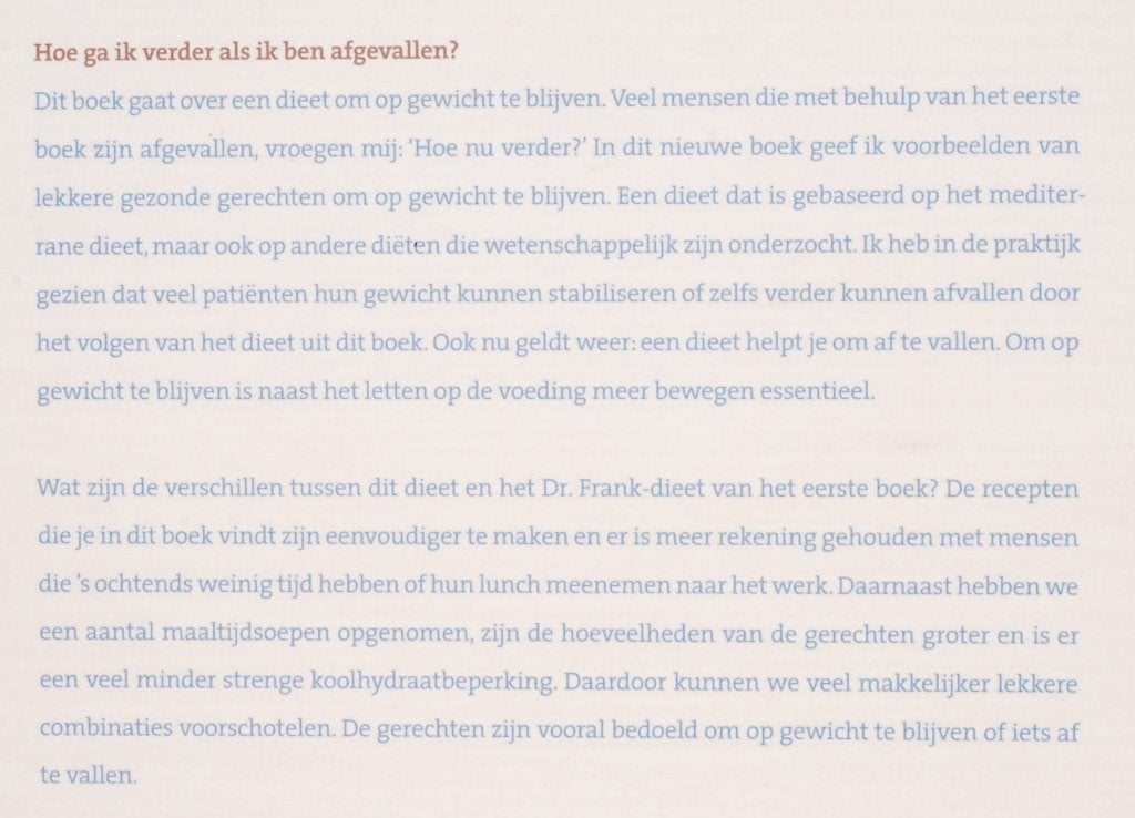 Gezond Slank met Dr Frank - 84 Menu's om Lekker Af te Vallen, Boeken, Kookboeken, Verzenden, Hoofdgerechten, Zo goed als nieuw