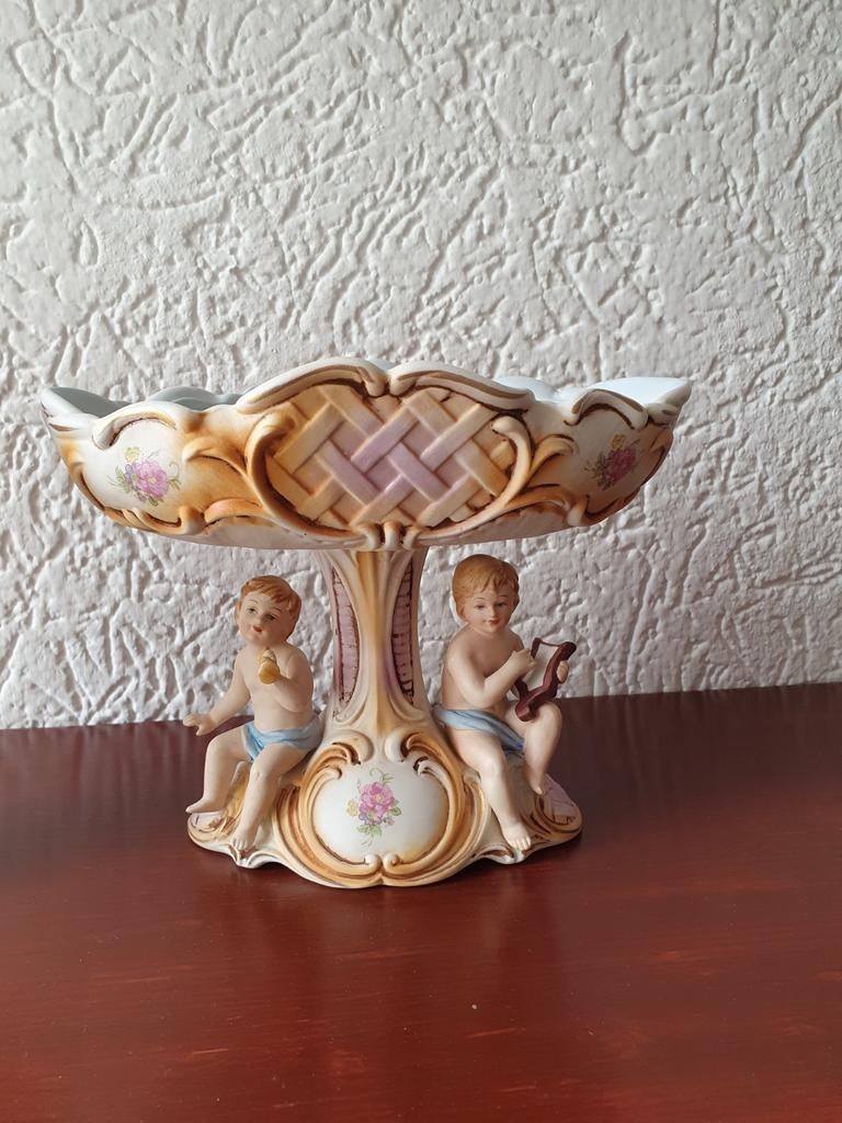 2 mooie engel bakjes jaren 50/60, Antiek en Kunst, Antiek | Kandelaars, Ophalen of Verzenden, Koper of Brons