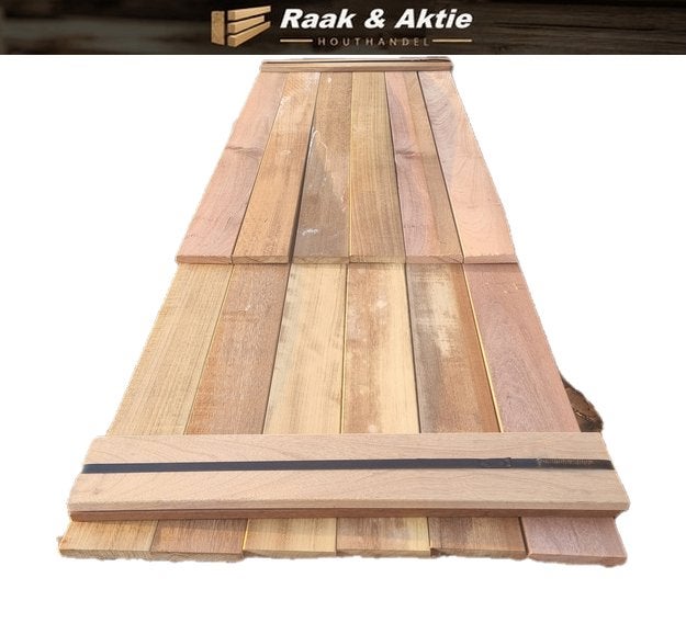 Hardhouten planken geschaafd 1.8x12.0 cm - nr: HP148, Ophalen, Planken, Nieuw, Hardhout