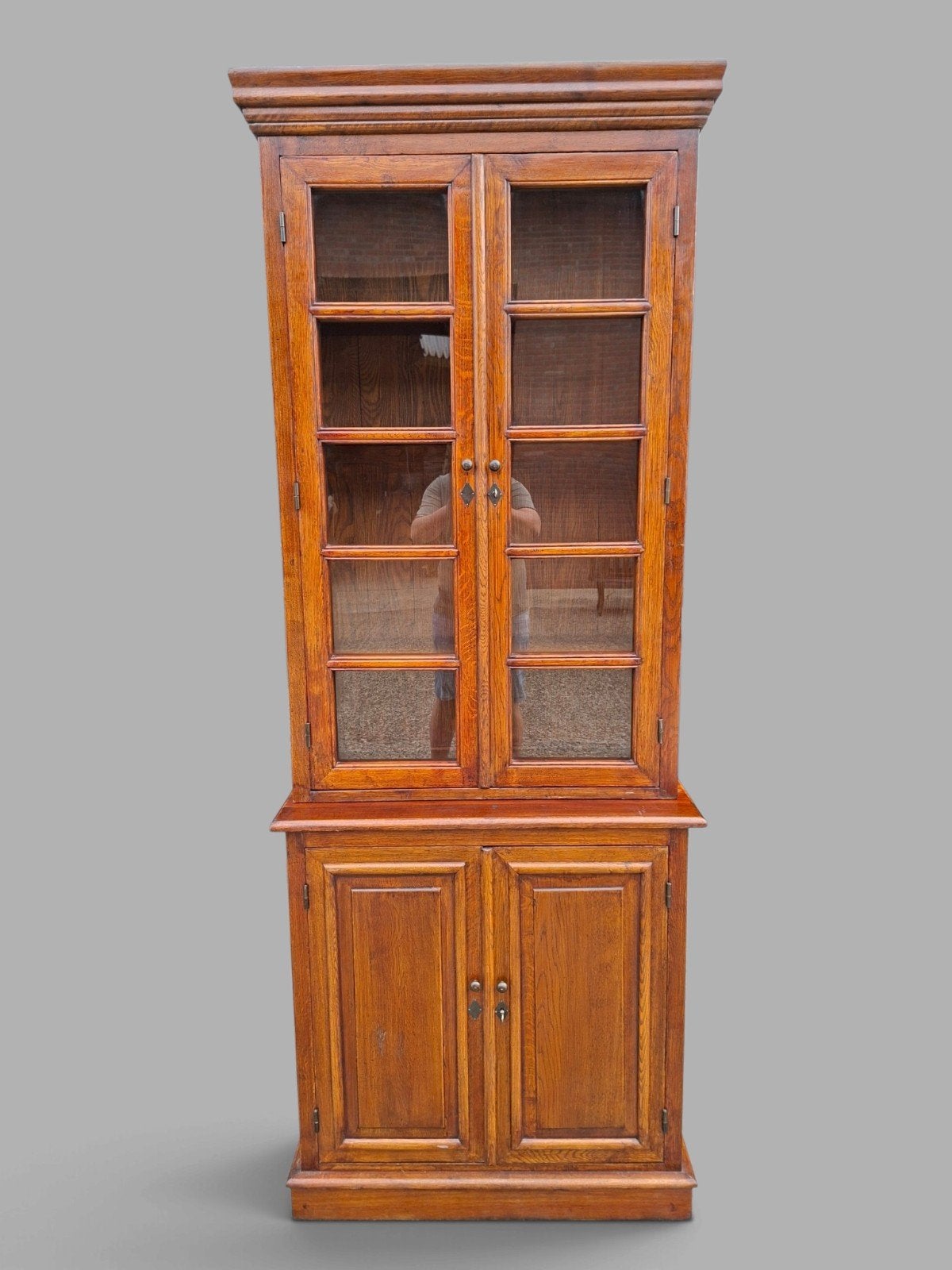 Klassieke Engelse vitrinekast, servieskast, boekenkast