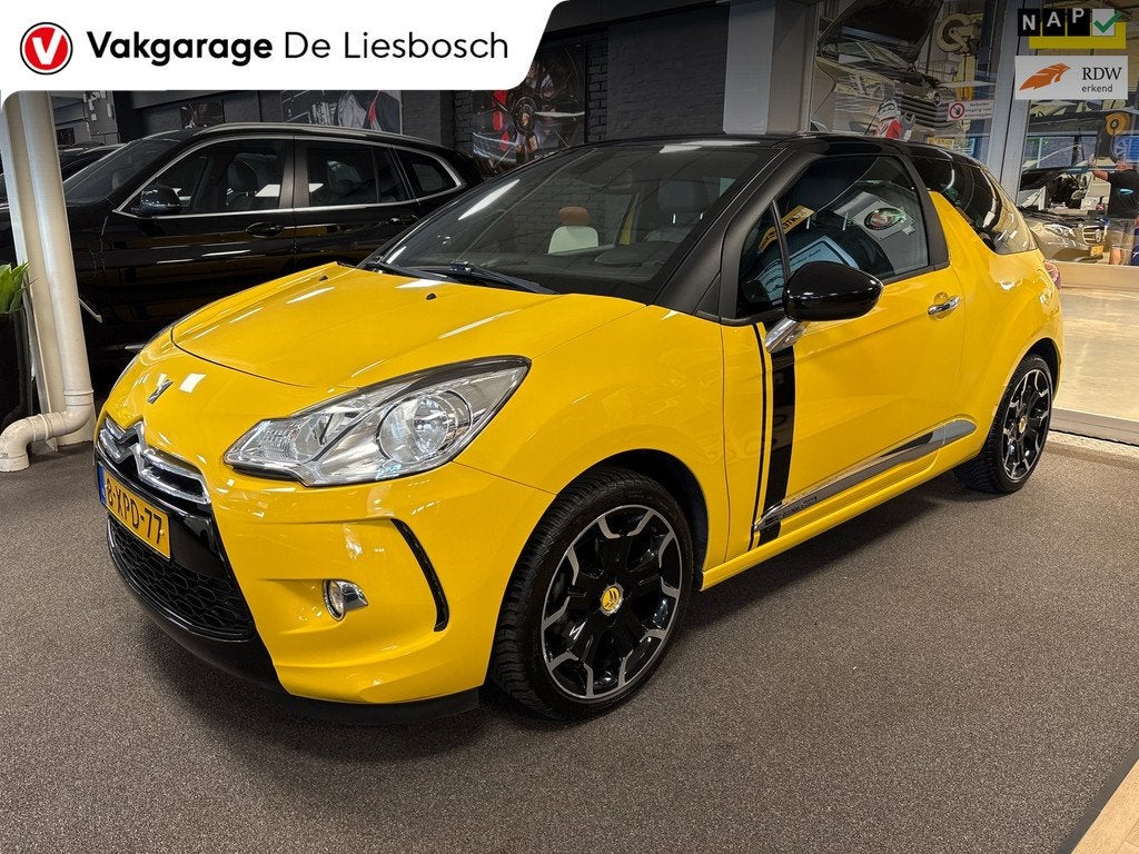 Citroen DS3 1.2 VTi So Chic/leer/navi/stoel verwarming/clima, Voorwielaandrijving, Euro 5, Gebruikt, 1199 cc