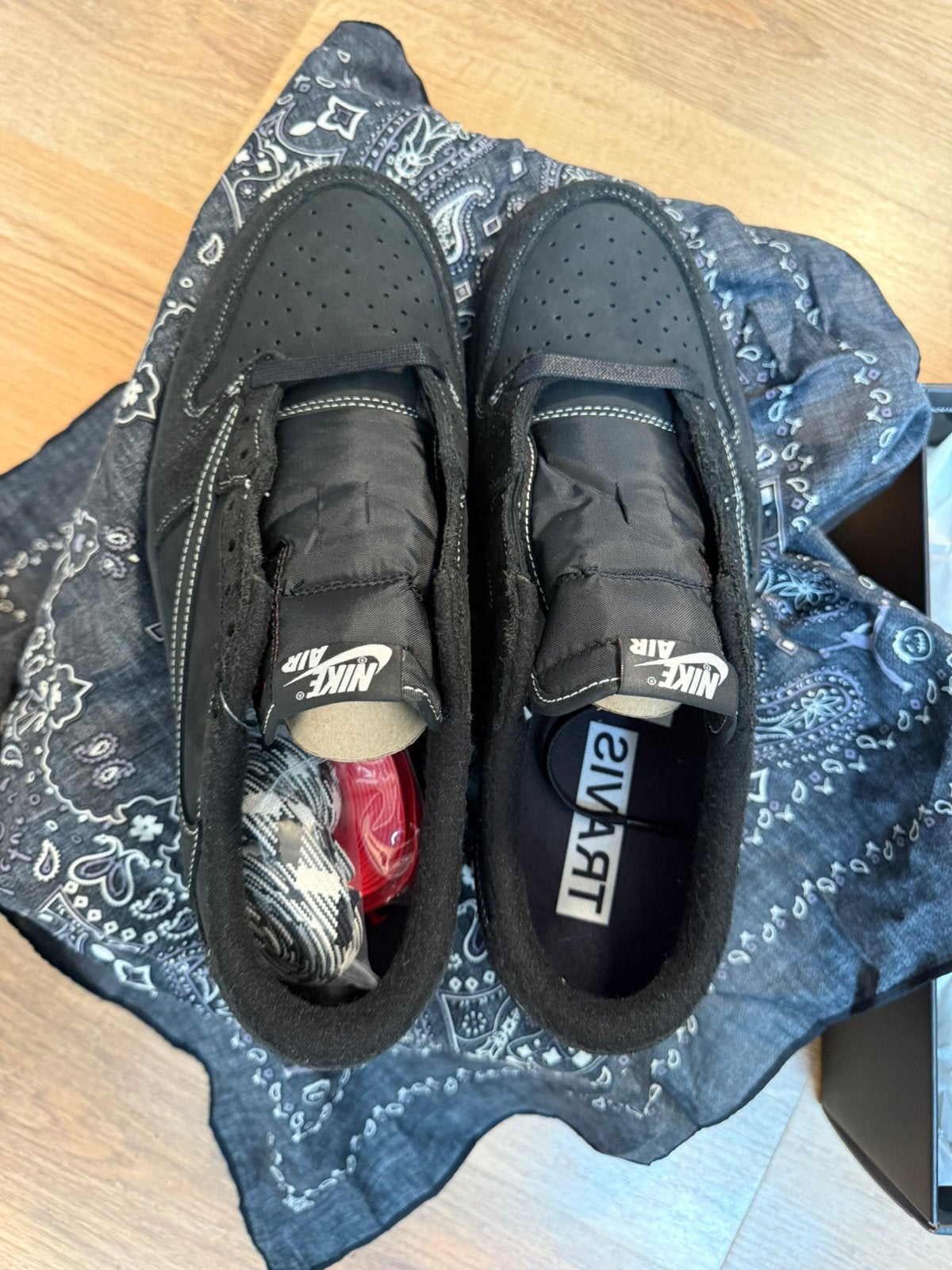 Nike Air Jordan 1 Low Travis Scott Black Phantom Maat 46, Ophalen, Nieuw, Zwart