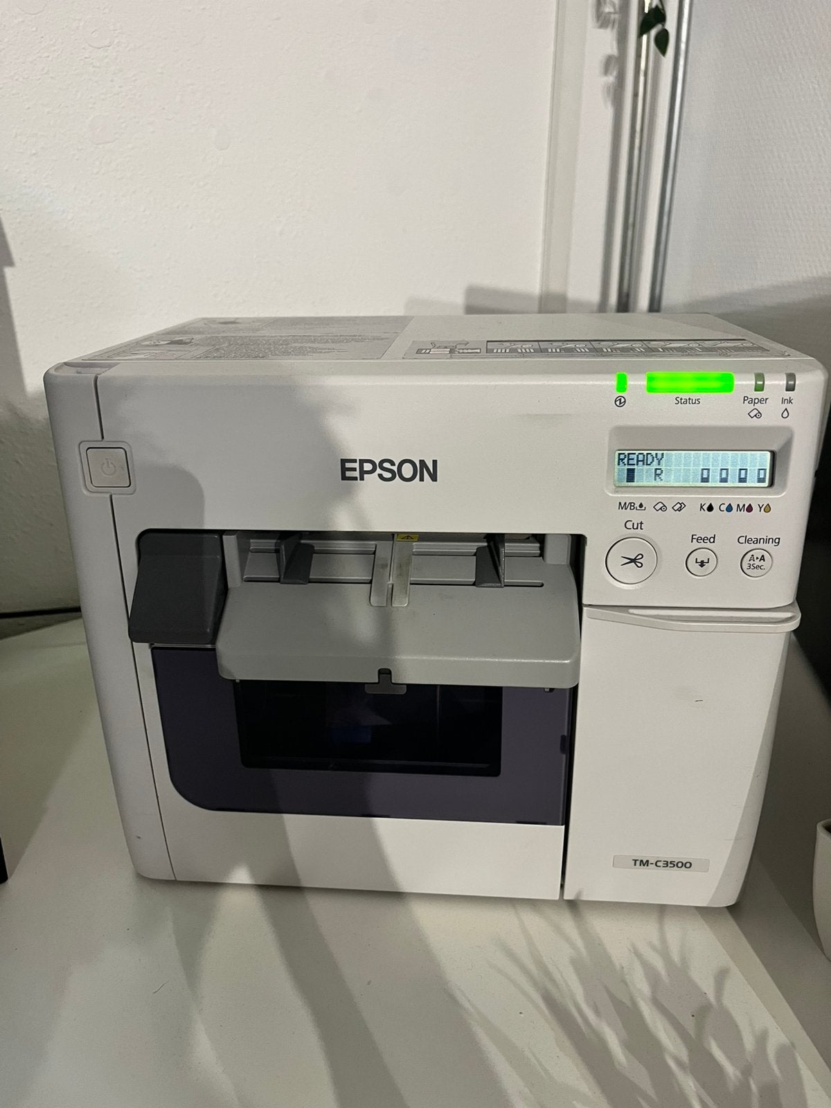 Epson TM-C3500 kleuren etikettenprinter/labelprinter, Computers en Software, Printers, Gebruikt, Kleur printen, Printer, Inkjetprinter