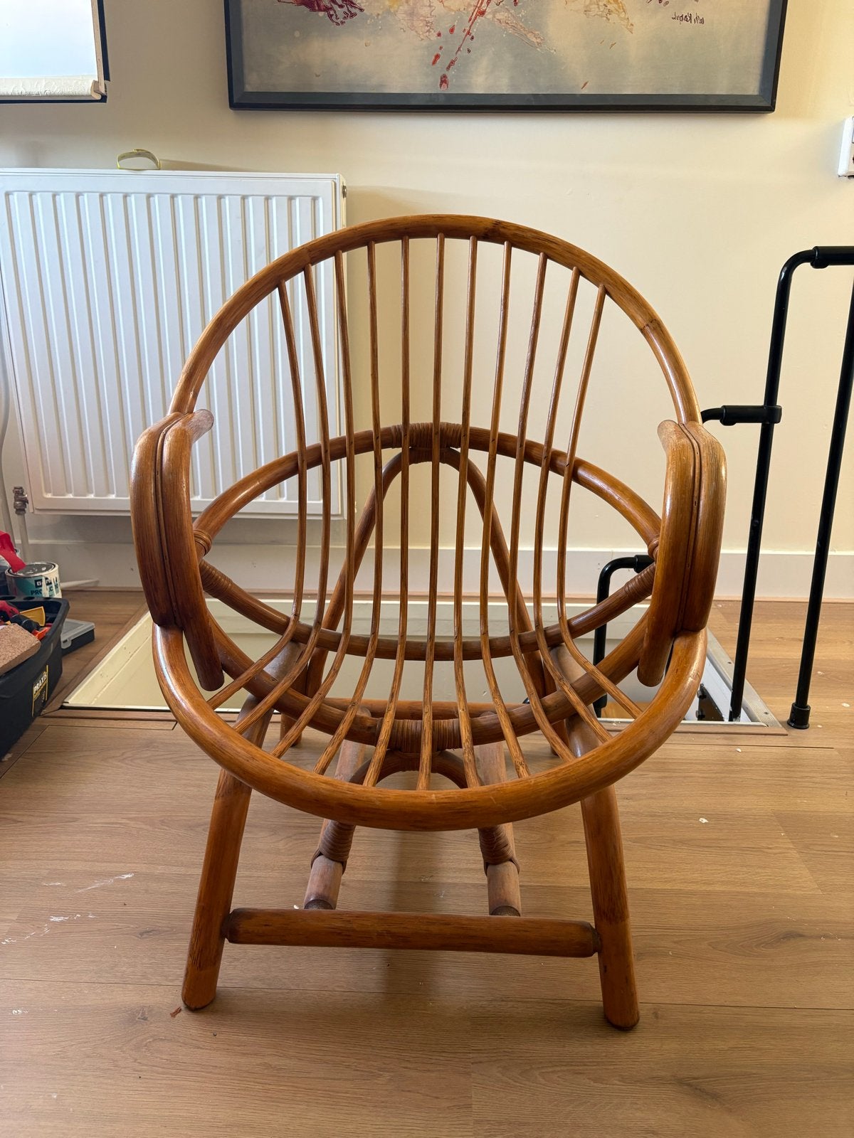 Vintage Bamboe Rotan Stoel, Ophalen