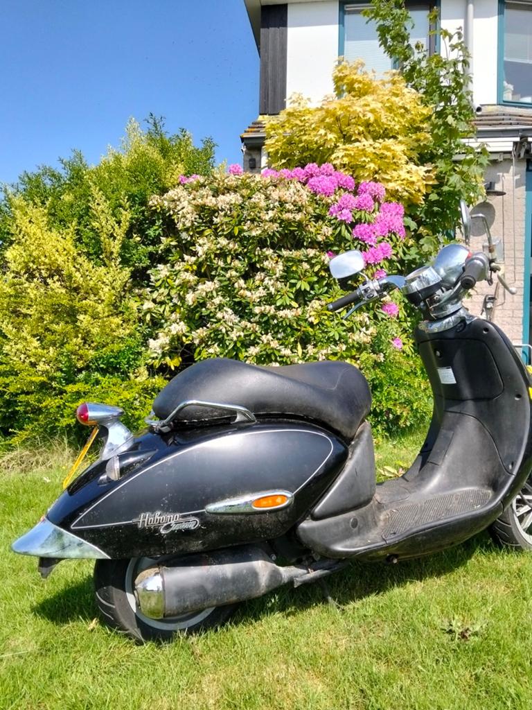 Aprilia Habana Custom Scooter - Zwart, Goede Staat, Fietsen en Brommers, Ophalen, Gebruikt