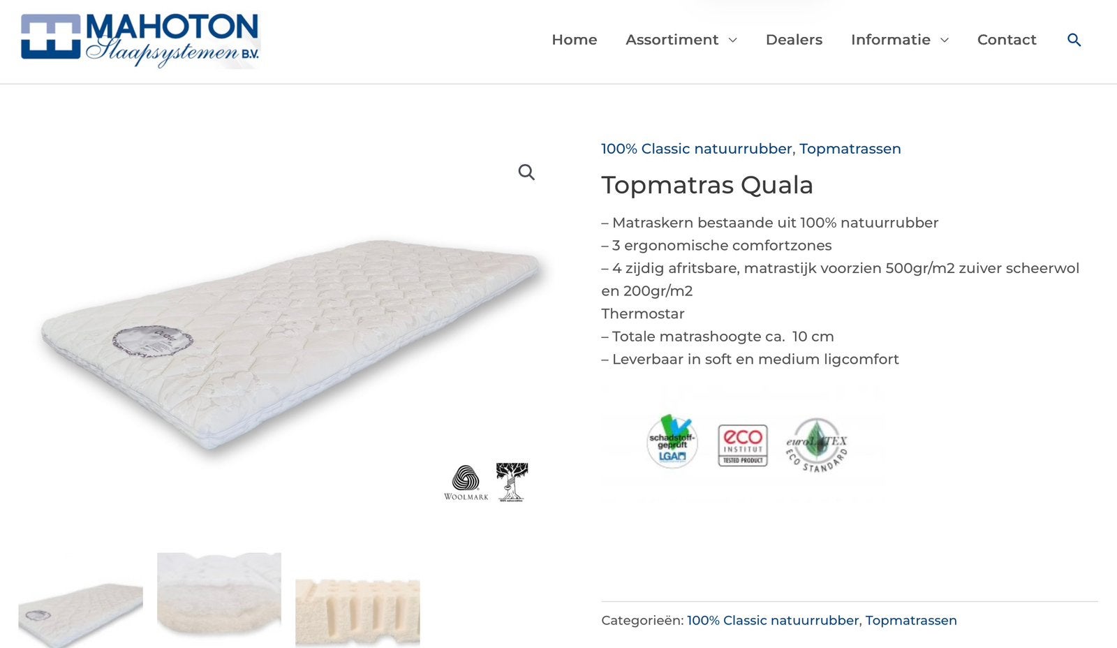 Topmatras, nieuwprijs 700,00, Ophalen, Nieuw, Eenpersoons, Stof