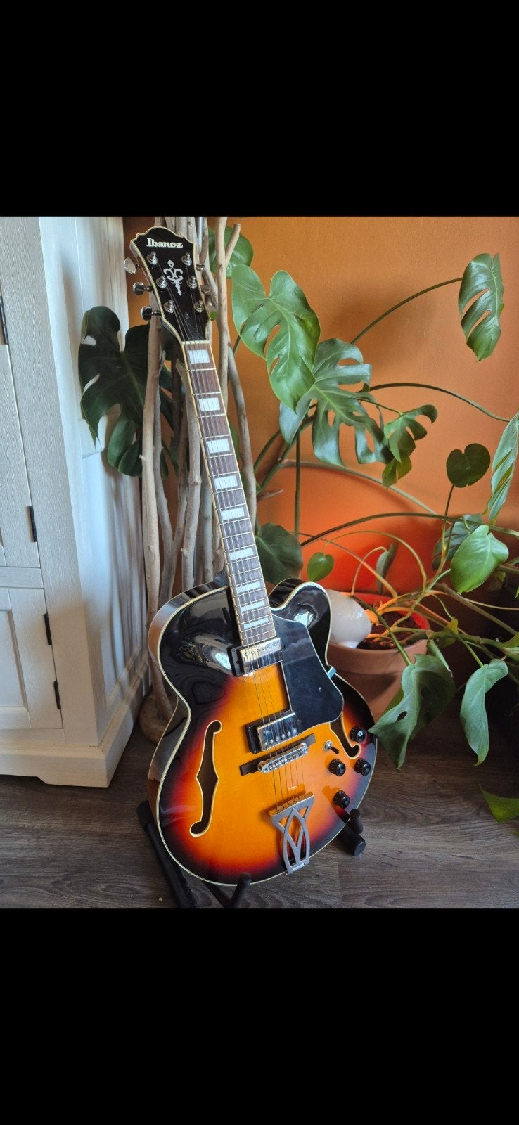 Ibanez AF75-BS, Ophalen, Zo goed als nieuw, Hollow body, Ibanez