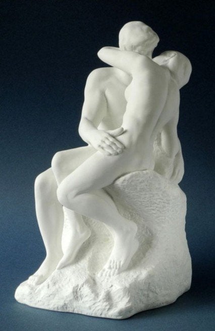 Rodin, sculptuur van de kus, Ophalen of Verzenden, Beeld, Wit, Overige materialen