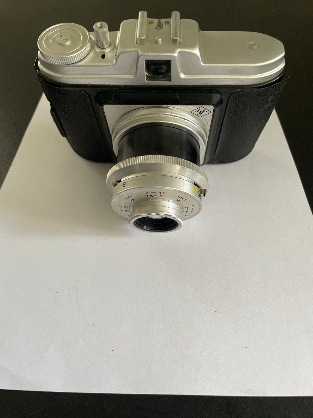 Agfa Isola I Vintage Camera met Leren Tas, Ophalen of Verzenden, Gebruikt, Compact, Overige Merken