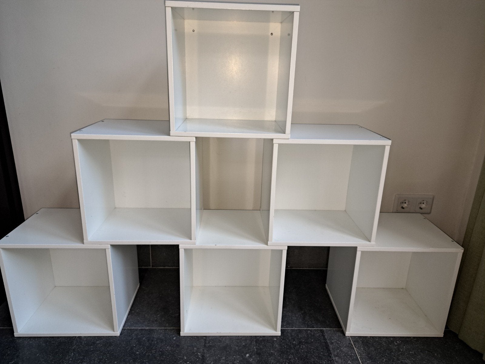 6x IKEA Förhöja kubus kastjes wit - lichte gebruikssporen, Ophalen, Gebruikt