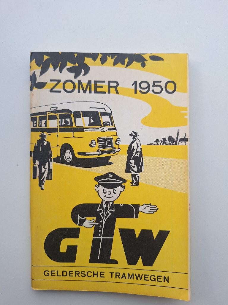 GELDERSCHE TRAMWEGEN DIENSTREGELING ZOMER 1950, Verzamelen, Spoorwegen en Tramwegen, Ophalen of Verzenden, Gebruikt, Bus of Metro
