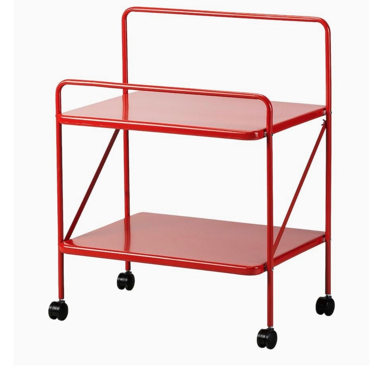 IKEA JÄRLÅSA trolley / side table in red, 100 liter of meer, Ophalen, Zo goed als nieuw, Steekwagen