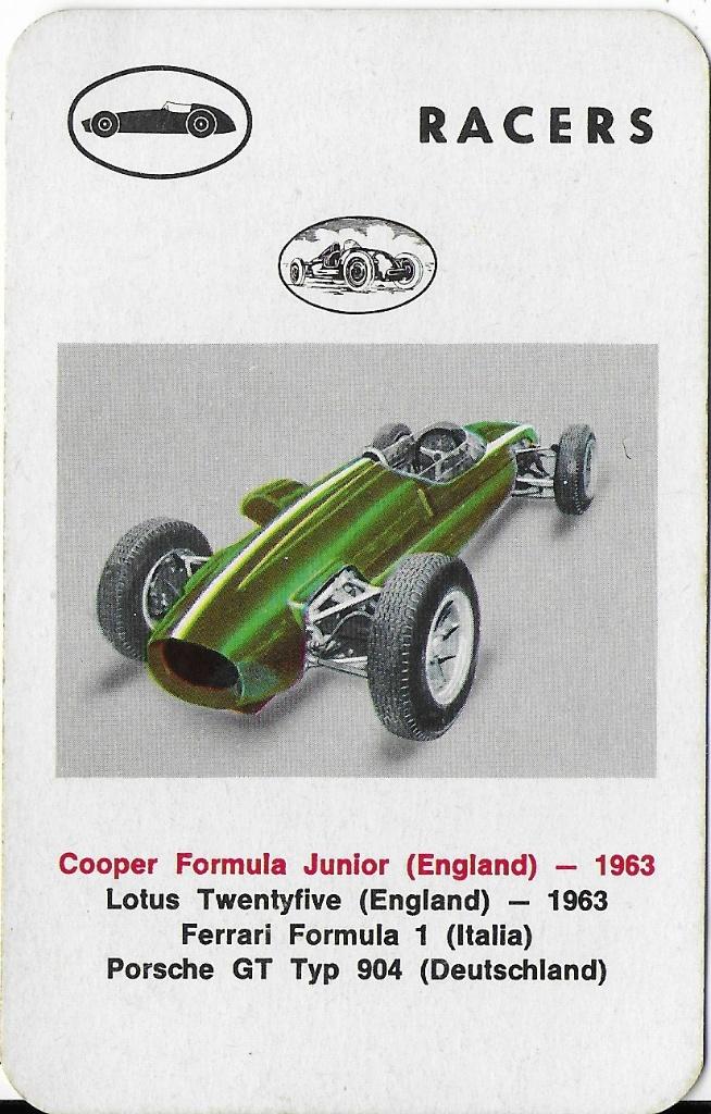 K8 autokaartje cooper formulia junior engeland 1963, Ophalen of Verzenden, Zo goed als nieuw, Auto's