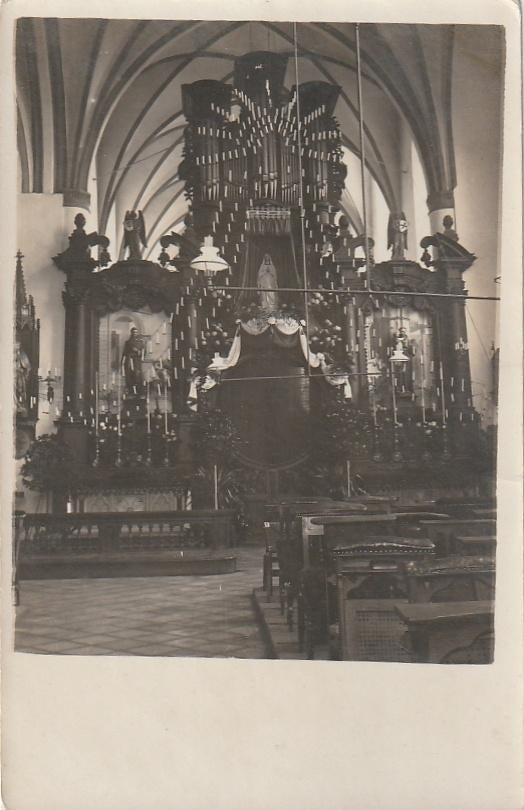 Weert fotokaart Paterskerk  Biest 43 interieur, Ophalen of Verzenden, 1920 tot 1940, Ongelopen, Zuid-Holland