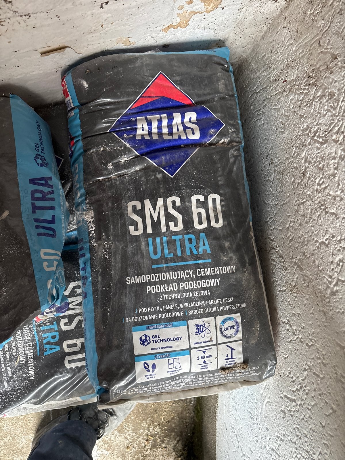 7,5 zakken egaline - Atlas SMS 60 Ultra, Ophalen, Nieuw