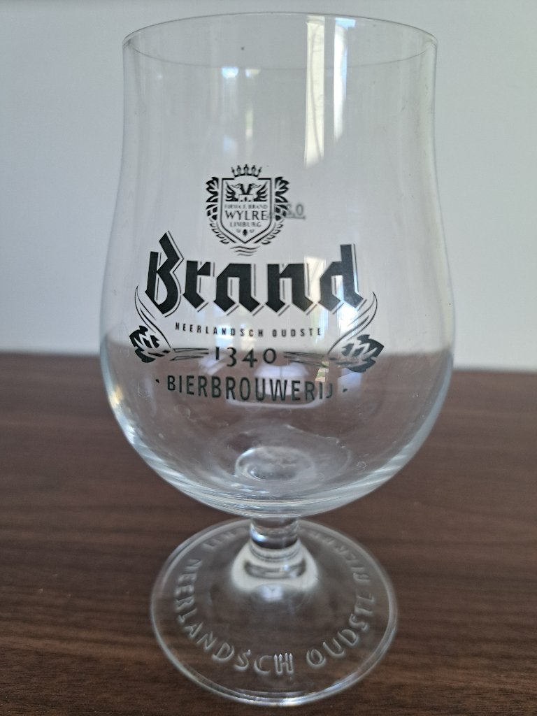 Brand Bierbrouwerij 1340 Bierglas Bolleke op voet, Verzamelen, Biermerken, Ophalen of Verzenden, Zo goed als nieuw, Glas of Glazen