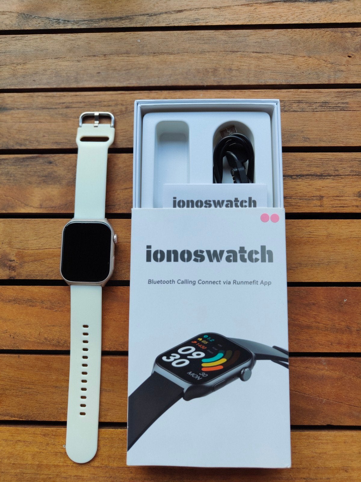 Ionoswatch Smartwatch - Lichte gebruikssporen, Gebruikt, Wit, Ophalen of Verzenden, Ionoswatch