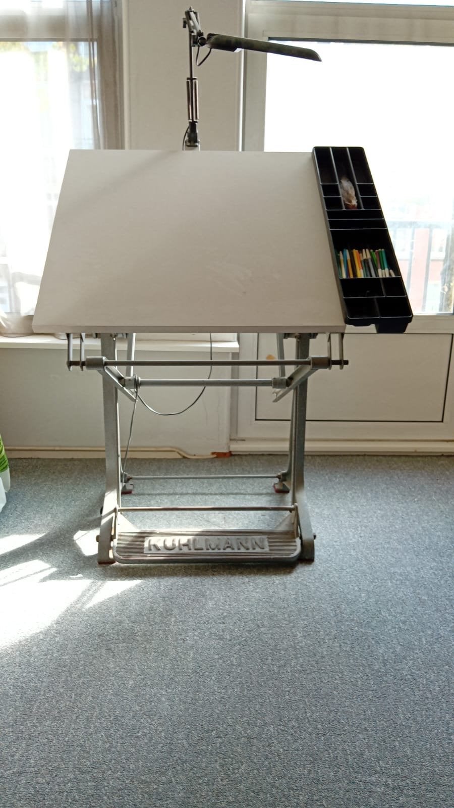 Vintage Kuhlmann Tekentafel (Jaren '50) - Architectenbureau, Doe-het-zelf en Verbouw, Ophalen, Gebruikt, Minder dan 130 cm