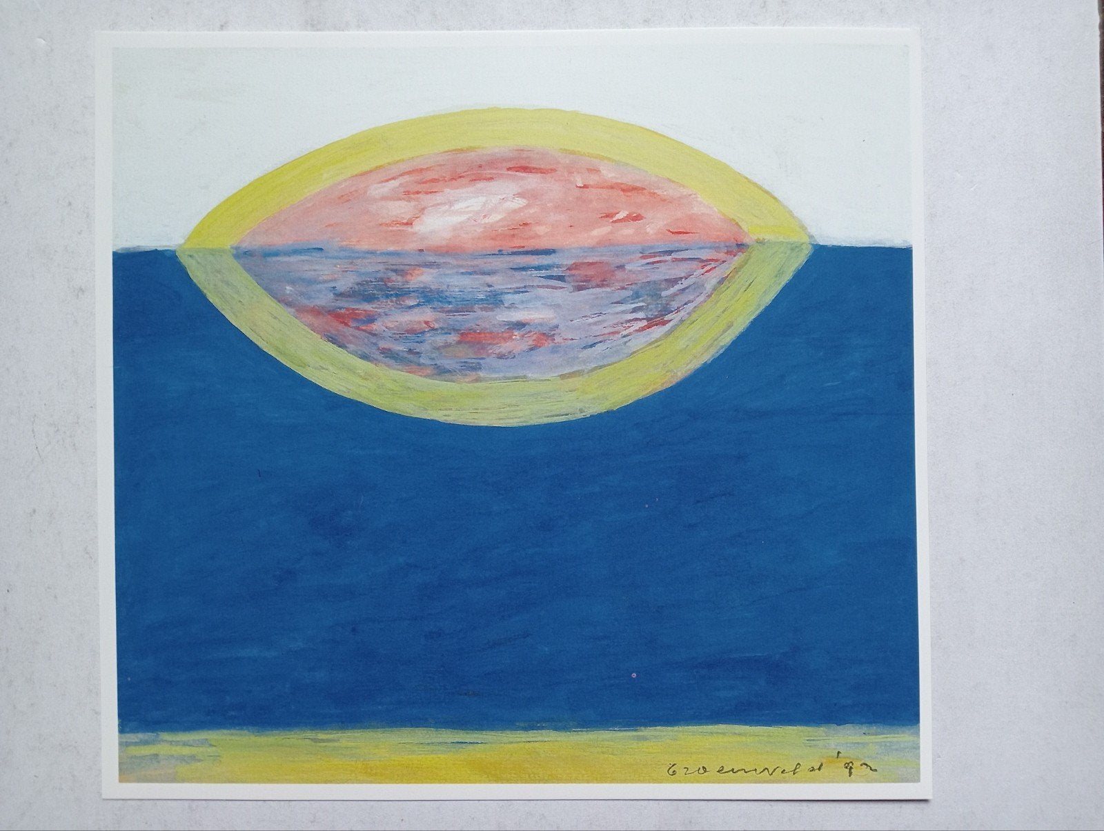 Doris Groeneveld Abstracte compositie offset prent, Ophalen of Verzenden